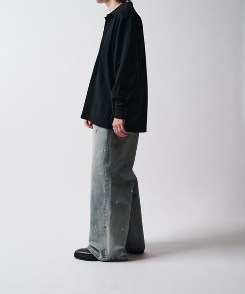 Lui's（ルイス）の「CHEMISE Lui's L/Sポロシャツ（Tシャツ/カットソー・メンズ・ブルー/ブラック/イエロー/ピンク/グリーン/ホワイト・FREE）」の18枚目の写真