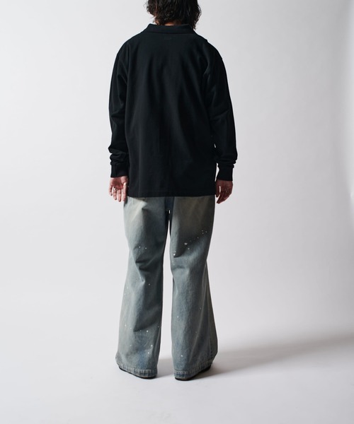 Lui's（ルイス）の「CHEMISE Lui's L/Sポロシャツ（Tシャツ/カットソー・メンズ・ブルー/ブラック/イエロー/ピンク/グリーン/ホワイト・FREE）」の19枚目の写真