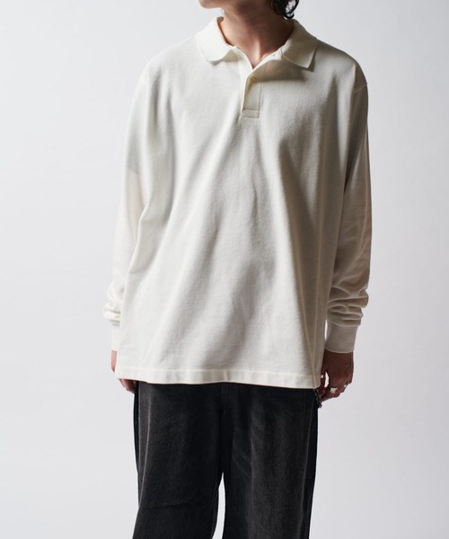 Lui's（ルイス）の「CHEMISE Lui's L/Sポロシャツ（Tシャツ/カットソー・メンズ・ブルー/ブラック/イエロー/ピンク/グリーン/ホワイト・FREE）」の7枚目の写真