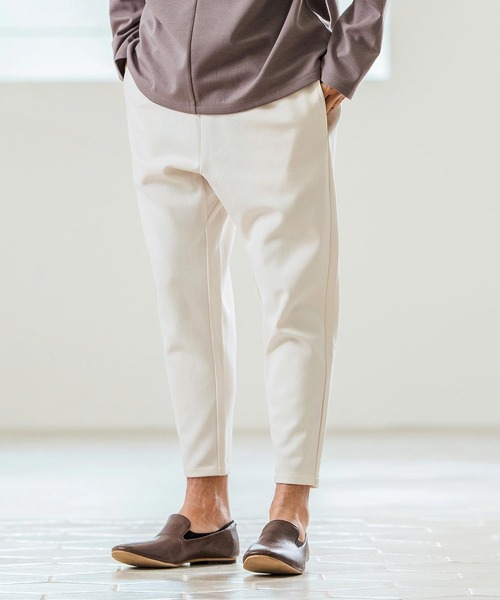 Magine（マージン）の「mp13231- Kersey Cutsew Tapered Pants テーパードパンツ（その他パンツ・メンズ・ホワイト/ブラック/ミックスグレー・44/46/48）」の4枚目の写真