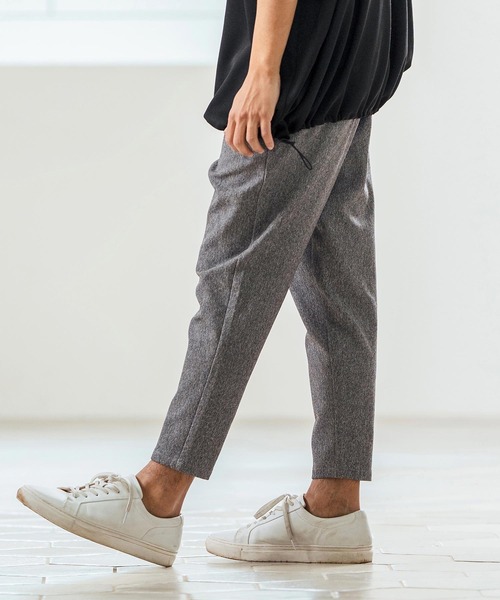 Magine（マージン）の「mp13231- Kersey Cutsew Tapered Pants テーパードパンツ（その他パンツ・メンズ・ホワイト/ブラック/ミックスグレー・44/46/48）」の11枚目の写真