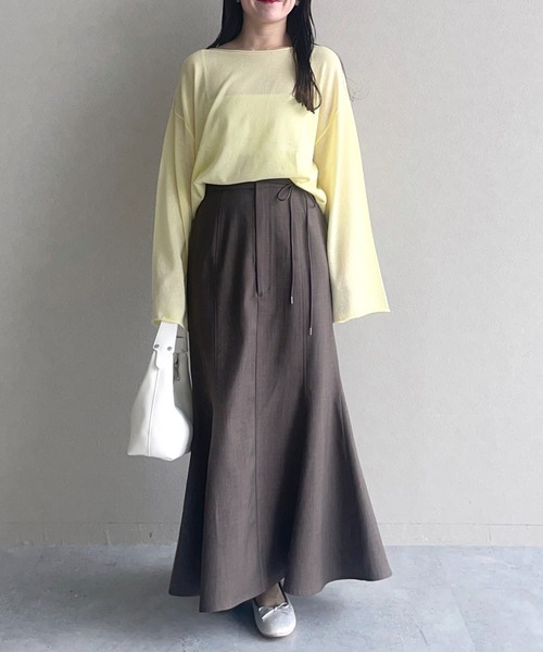 mysty woman（ミスティウーマン）の「【セットアップ着用可】ハイウエストマーメイドスカート  320384（スカート・レディース・グレー/チャコールグレー/グリーン・FREE）」の5枚目の写真