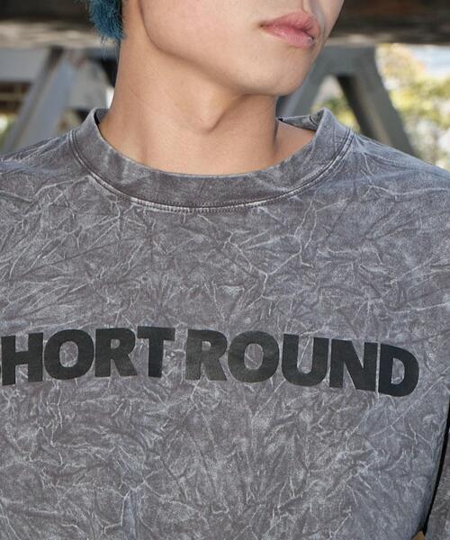 SHORT ROUND(ショートラウンド)の「SHORT ROUND/ケミカルウォッシュグラフィックT(Tシャツ/カットソー・メンズ・ブラック/グレー・MEDIUM/LARGE)」の11枚目の写真