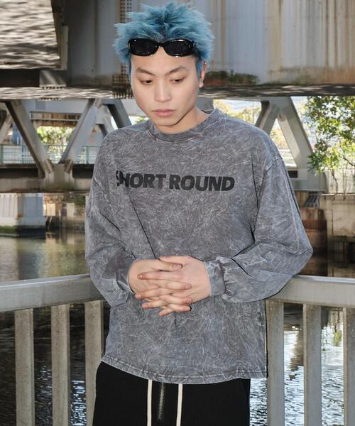 SHORT ROUND(ショートラウンド)の「SHORT ROUND/ケミカルウォッシュグラフィックT(Tシャツ/カットソー・メンズ・ブラック/グレー・MEDIUM/LARGE)」の13枚目の写真