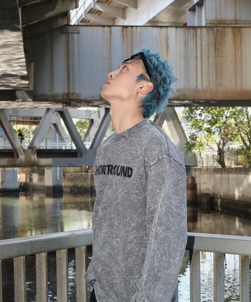SHORT ROUND(ショートラウンド)の「SHORT ROUND/ケミカルウォッシュグラフィックT(Tシャツ/カットソー・メンズ・ブラック/グレー・MEDIUM/LARGE)」の14枚目の写真