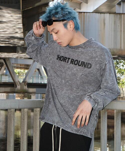 SHORT ROUND(ショートラウンド)の「SHORT ROUND/ケミカルウォッシュグラフィックT(Tシャツ/カットソー・メンズ・ブラック/グレー・MEDIUM/LARGE)」の16枚目の写真