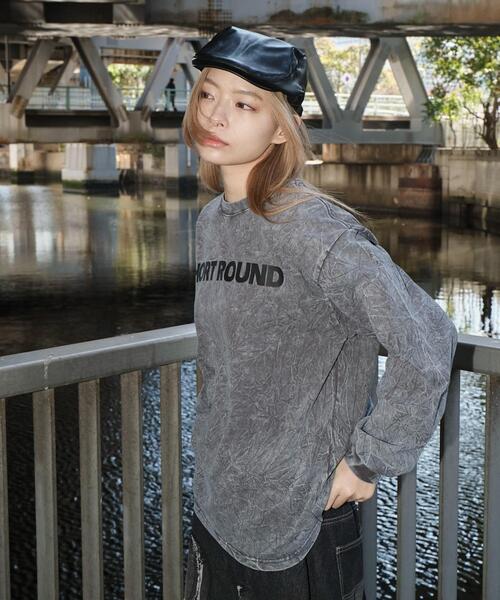 SHORT ROUND(ショートラウンド)の「SHORT ROUND/ケミカルウォッシュグラフィックT(Tシャツ/カットソー・メンズ・ブラック/グレー・MEDIUM/LARGE)」の20枚目の写真