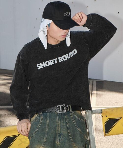 SHORT ROUND(ショートラウンド)の「SHORT ROUND/ケミカルウォッシュグラフィックT(Tシャツ/カットソー・メンズ・ブラック/グレー・MEDIUM/LARGE)」の22枚目の写真