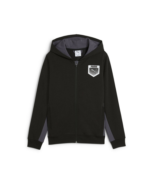 PUMA(プーマ)の「PUMA プーマ ボーイズ アクティブ スポーツ グラフィック フーディ 120-160cm(パーカー・キッズ・グリーン系その他/ブラック・120/130/160/150/140)」の8枚目の写真