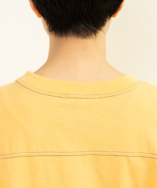 CHILD WOMAN（チャイルドウーマン）の「19/-ECO天竺 レタードTシャツ（Tシャツ/カットソー・レディース・チャコールグレー/イエロー・FREE）」の5枚目の写真