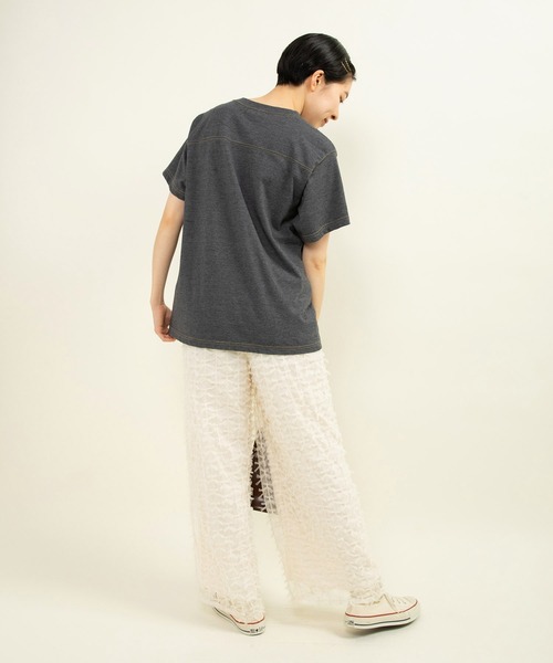 tシャツ 19/-ECO天竺 レタードTシャツ レディース 19/-ECO天竺 レタードTシャツ（Tシャツ/カットソー）｜CHILD
