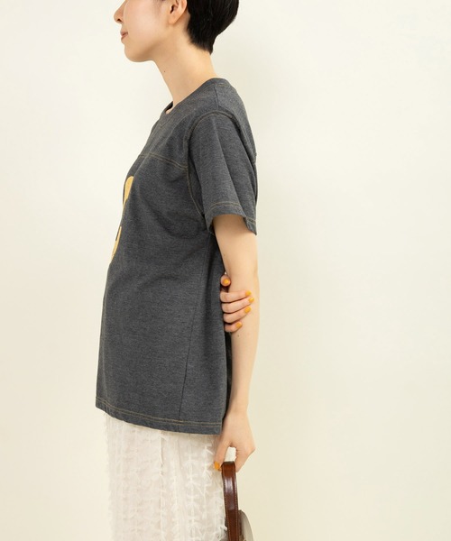tシャツ 19/-ECO天竺 レタードTシャツ レディース 19/-ECO天竺 レタードTシャツ（Tシャツ/カットソー）｜CHILD
