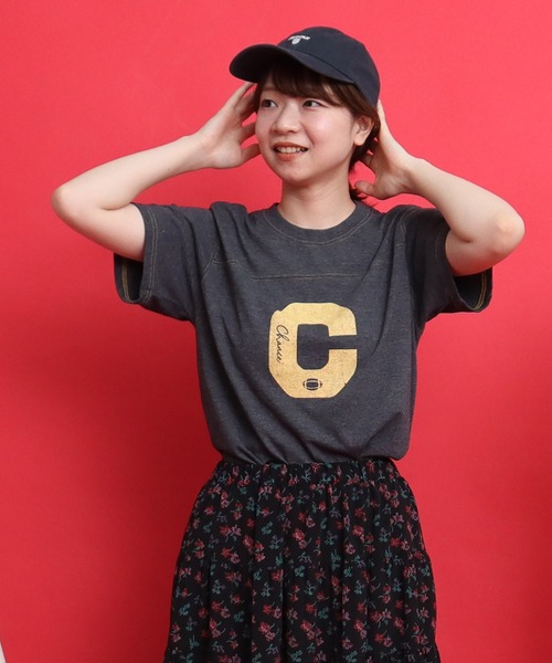 tシャツ 19/-ECO天竺 レタードTシャツ レディース 19/-ECO天竺 レタードTシャツ（Tシャツ/カットソー）｜CHILD