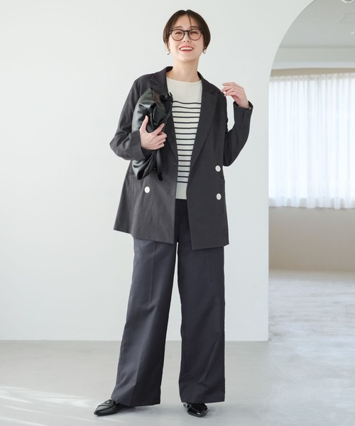 Elura(エルーラ)の「リネンコンワイドパンツ/316564(その他パンツ・レディース・チャコールグレー/ブラウン系その他/ライトベージュ・MEDIUM/LARGE/FREE(S))」の7枚目の写真