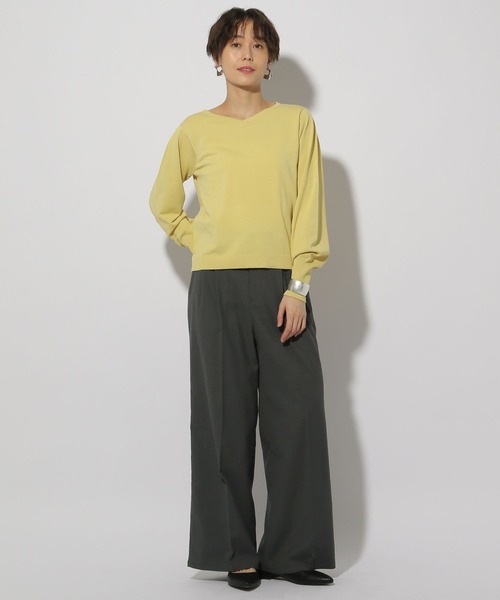 Elura(エルーラ)の「リネンコンワイドパンツ/316564(その他パンツ・レディース・チャコールグレー/ブラウン系その他/ライトベージュ・MEDIUM/LARGE/FREE(S))」の12枚目の写真