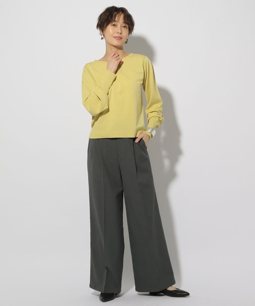 Elura(エルーラ)の「リネンコンワイドパンツ/316564(その他パンツ・レディース・チャコールグレー/ブラウン系その他/ライトベージュ・MEDIUM/LARGE/FREE(S))」の13枚目の写真