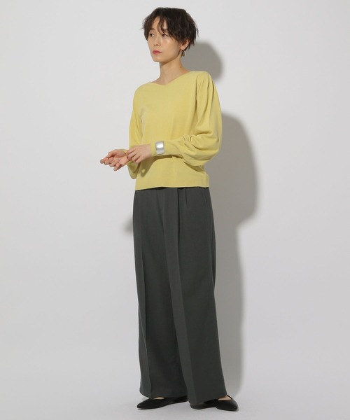 Elura(エルーラ)の「リネンコンワイドパンツ/316564(その他パンツ・レディース・チャコールグレー/ブラウン系その他/ライトベージュ・MEDIUM/LARGE/FREE(S))」の14枚目の写真