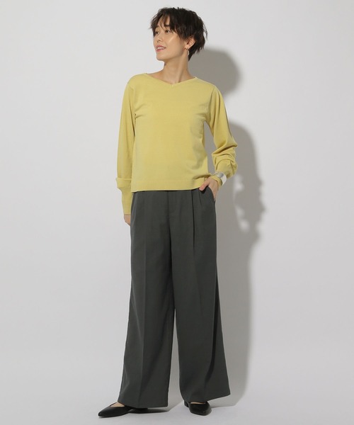 Elura(エルーラ)の「リネンコンワイドパンツ/316564(その他パンツ・レディース・チャコールグレー/ブラウン系その他/ライトベージュ・MEDIUM/LARGE/FREE(S))」の15枚目の写真