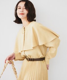 「UNTITLED」 7分袖ブラウス 02 イエロー レディース レディース シャツ・ブラウス（条件：イエロー系、在庫無し含む