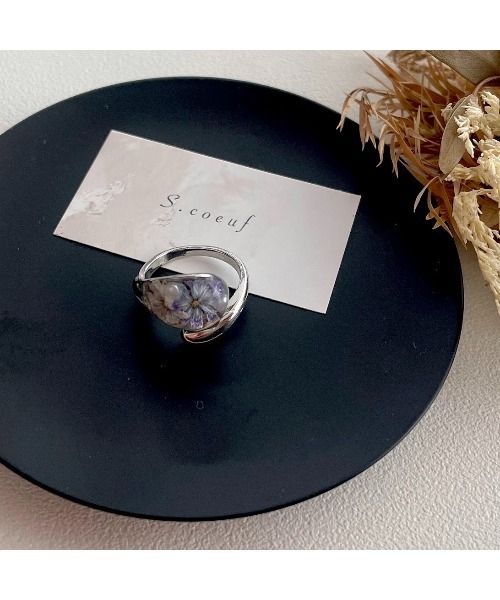 tone(トーン)の「【S.coeuf】【S.coeuf】ぽってリング シルバー×かすみ草(MA)(リング・レディース・ブルー/イエロー/パープル/オレンジ/ライトブルー・FREE)」の7枚目の写真