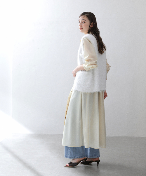 La TOTALITE（ラトータリテ）の「【洗える】タックシャツワンピース（シャツワンピース・レディース・ベージュ/ネイビー/ブルー・36/38）」の9枚目の写真