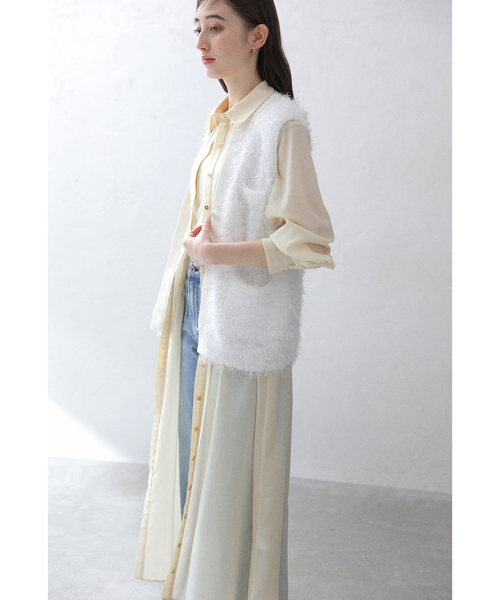 La TOTALITE（ラトータリテ）の「【洗える】タックシャツワンピース（シャツワンピース・レディース・ベージュ/ネイビー/ブルー・36/38）」の10枚目の写真