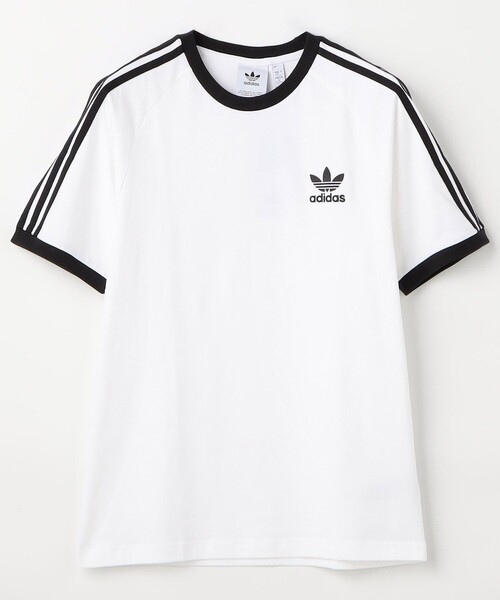 adidas(アディダス)の「adidas/アディダス 3-STRIPES TEE(Tシャツ/カットソー・メンズ・ブラウン/ホワイト/ネイビー/ブルー/サックスブルー/オリーブ/ブラック/グリーン/レモンイエロー・X-LARGE/LARGE/MEDIUM)」の2枚目の写真