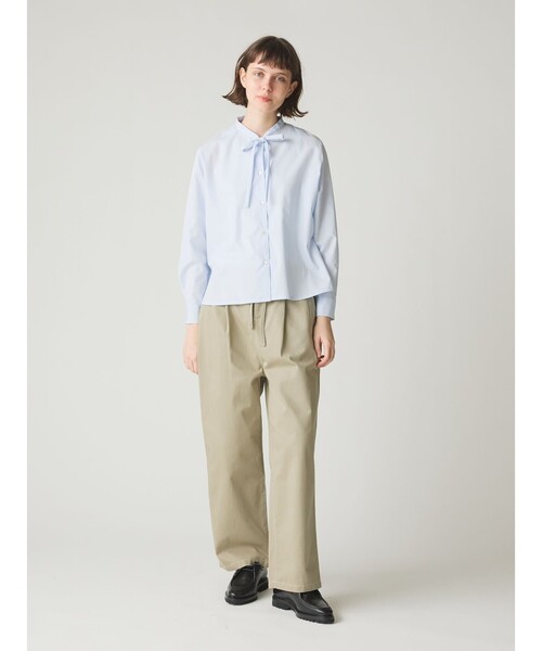 MidiUmi(ミディウミ)の「MidiUmi SOILストレートパンツ(その他パンツ・レディース・ベージュ/ネイビー・FREE)」の2枚目の写真