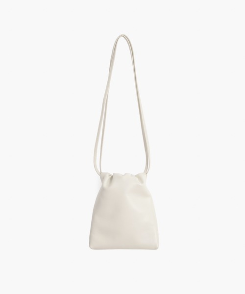 COSMIC WONDER(コズミックワンダー)の「Light leather drawstring bag(ショルダーバッグ・レディース・ライトグレー/ブラック/ピンク・FREE)」の3枚目の写真
