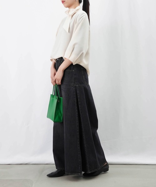 LUCA/LADY LUCK LUCA(ルカ/レディラックルカ)の「LC/LLL ボウタイ袖口タックブラウス(シャツ/ブラウス・レディース・ネイビー/アイボリー/グレー・FREE)」の7枚目の写真