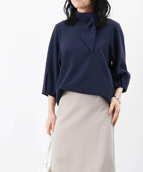 LUCA/LADY LUCK LUCA(ルカ/レディラックルカ)の「LC/LLL ボウタイ袖口タックブラウス(シャツ/ブラウス・レディース・ネイビー/アイボリー/グレー・FREE)」の14枚目の写真