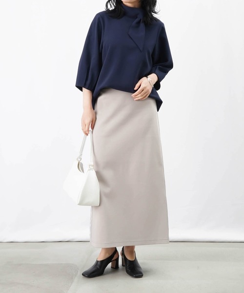 LUCA/LADY LUCK LUCA(ルカ/レディラックルカ)の「LC/LLL ボウタイ袖口タックブラウス(シャツ/ブラウス・レディース・ネイビー/アイボリー/グレー・FREE)」の15枚目の写真