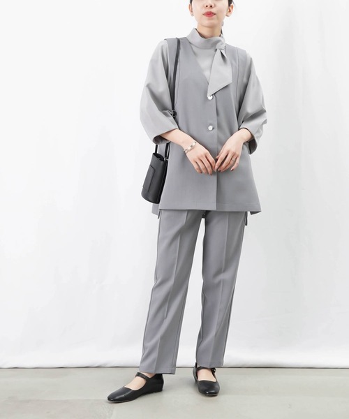 LUCA/LADY LUCK LUCA(ルカ/レディラックルカ)の「LC/LLL ボウタイ袖口タックブラウス(シャツ/ブラウス・レディース・ネイビー/アイボリー/グレー・FREE)」の19枚目の写真