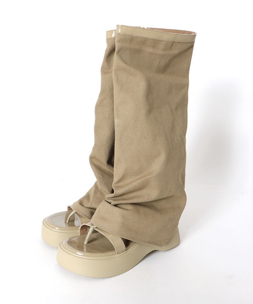 Three Four Time（ｽﾘｰﾌｫｰﾀｲﾑ）の「厚底ブーツサンダル（サンダル・レディース・カーキ/ブラック・37/38）」の15枚目の写真