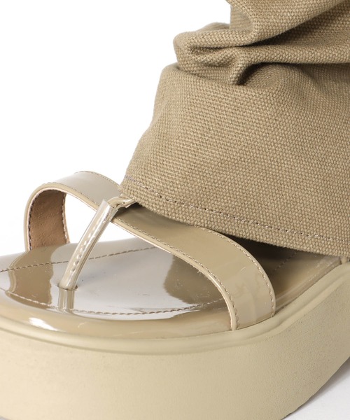 Three Four Time（ｽﾘｰﾌｫｰﾀｲﾑ）の「厚底ブーツサンダル（サンダル・レディース・カーキ/ブラック・37/38）」の13枚目の写真