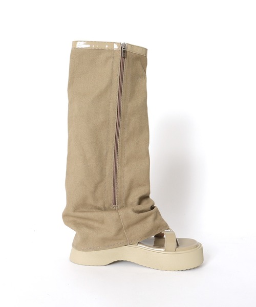 Three Four Time（ｽﾘｰﾌｫｰﾀｲﾑ）の「厚底ブーツサンダル（サンダル・レディース・カーキ/ブラック・37/38）」の10枚目の写真