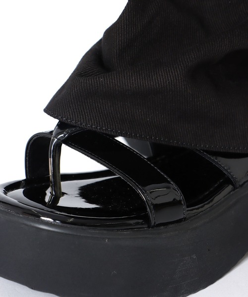 Three Four Time（ｽﾘｰﾌｫｰﾀｲﾑ）の「厚底ブーツサンダル（サンダル・レディース・カーキ/ブラック・37/38）」の3枚目の写真