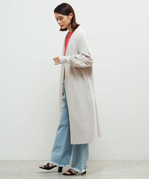 SOFFITTO（ソフィット）の「《定番》ノーカラータックスリーブコート（その他アウター・レディース・ブラック/ライトグレー・FREE）」の15枚目の写真