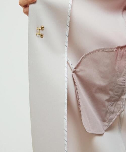 SOFFITTO（ソフィット）の「《定番》ノーカラータックスリーブコート（その他アウター・レディース・ブラック/ライトグレー・FREE）」の19枚目の写真