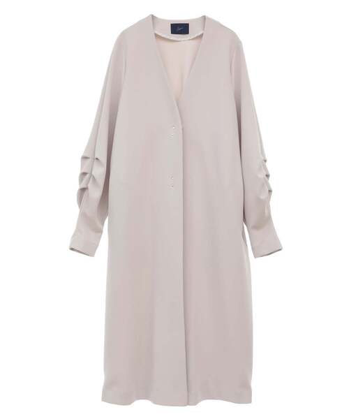 SOFFITTO（ソフィット）の「《定番》ノーカラータックスリーブコート（その他アウター・レディース・ブラック/ライトグレー・FREE）」の20枚目の写真