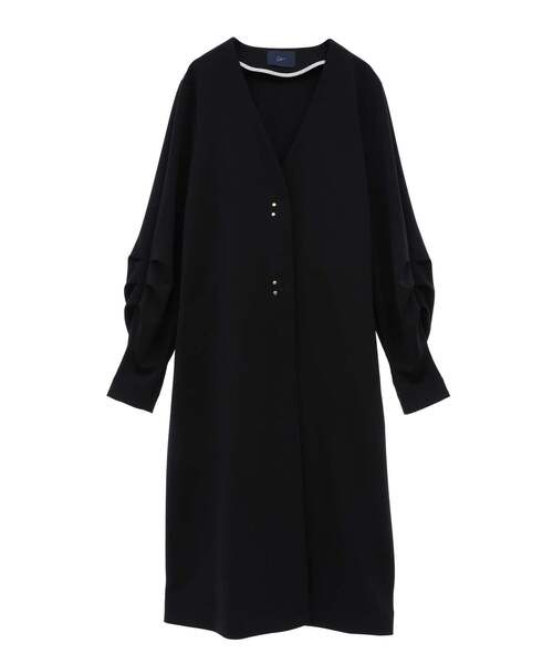 SOFFITTO（ソフィット）の「《定番》ノーカラータックスリーブコート（その他アウター・レディース・ブラック/ライトグレー・FREE）」の10枚目の写真