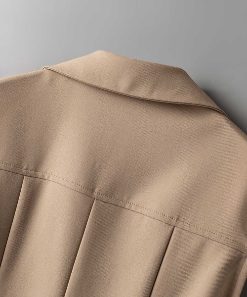 SAISON DE PAPILLON（セゾンドパピヨン）の「【高評価】ノースリーブマーメイドトレンチ風ワンピース（ワンピース・レディース・ブラック/ダークベージュ・L/M/S）」の9枚目の写真