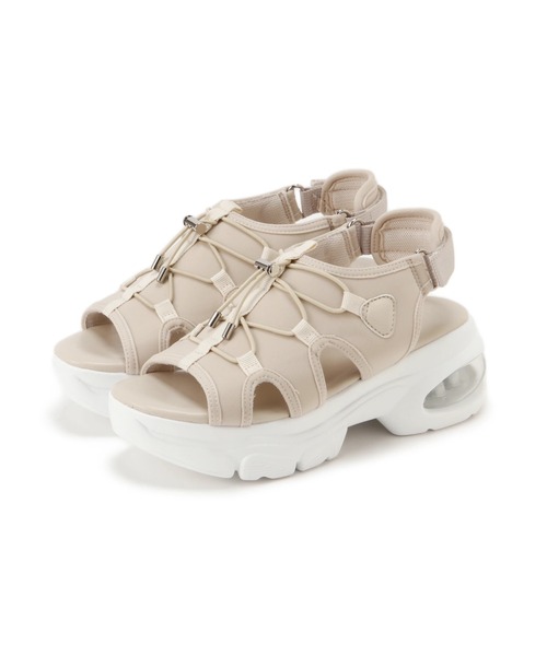 NATURAL BEAUTY BASIC(ナチュラルビューティーベーシック)の「◇クッションソールサンダル(サンダル・レディース・ブラック/オフホワイト/ブラック系その他・SMALL/MEDIUM/LARGE)」の13枚目の写真