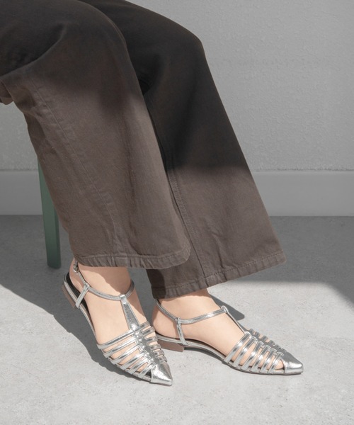 ジルサンダー☆ポインテッド フラットサンダル JIL SANDER ジルサンダー フラットサンダル J15WP0081 P6521