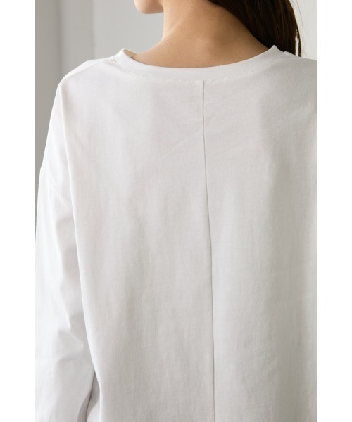 M.deux(エムドゥ)の「◎箔プリントロンT◎(Tシャツ/カットソー・レディース・オフホワイト/ブラック・MEDIUM)」の11枚目の写真