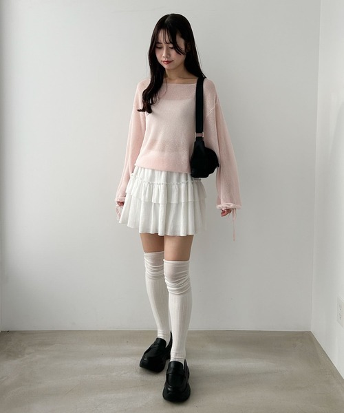 Heather(ヘザー)の「スパンコールメッシュニット 326336(ニット/セーター・レディース・アイボリー/ブルー/ピンク・FREE)」の18枚目の写真