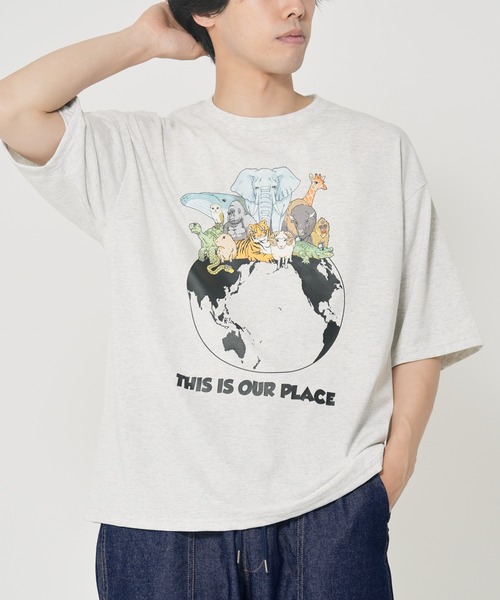 日本未入荷 MEDM ロゴ刺繍 地球柄 半袖 Tシャツ 人気 トップス 日本未入荷 MEDM ロゴ刺繍 地球柄 半袖 Tシャツ 人気 トップス