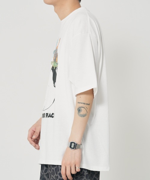 CORISCO(コリスコ)の「アニマル地球柄Tシャツ(M1)(Tシャツ/カットソー・メンズ・チャコールグレー/ブラック/ホワイト/オートミール・X-LARGE/LARGE/MEDIUM)」の6枚目の写真