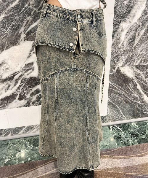 SOLA(ソラ)の「レイヤードブリーチロングスカート【9een21】(スカート・レディース・ブラウン/インディゴブルー・SMALL/MEDIUM)」の12枚目の写真