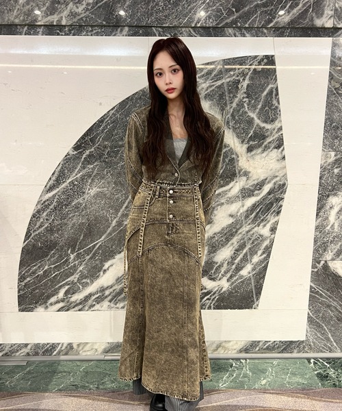 SOLA(ソラ)の「レイヤードブリーチロングスカート【9een21】(スカート・レディース・ブラウン/インディゴブルー・SMALL/MEDIUM)」の15枚目の写真